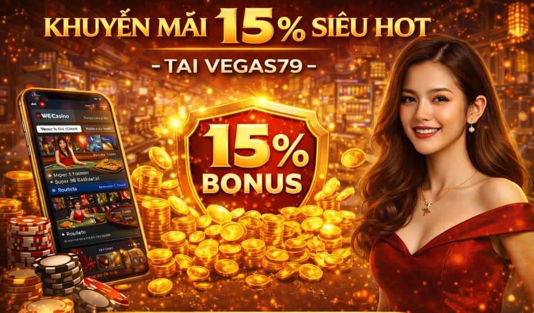 khuyến mãi 15% vegas79